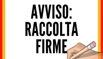 Avviso raccolta firme