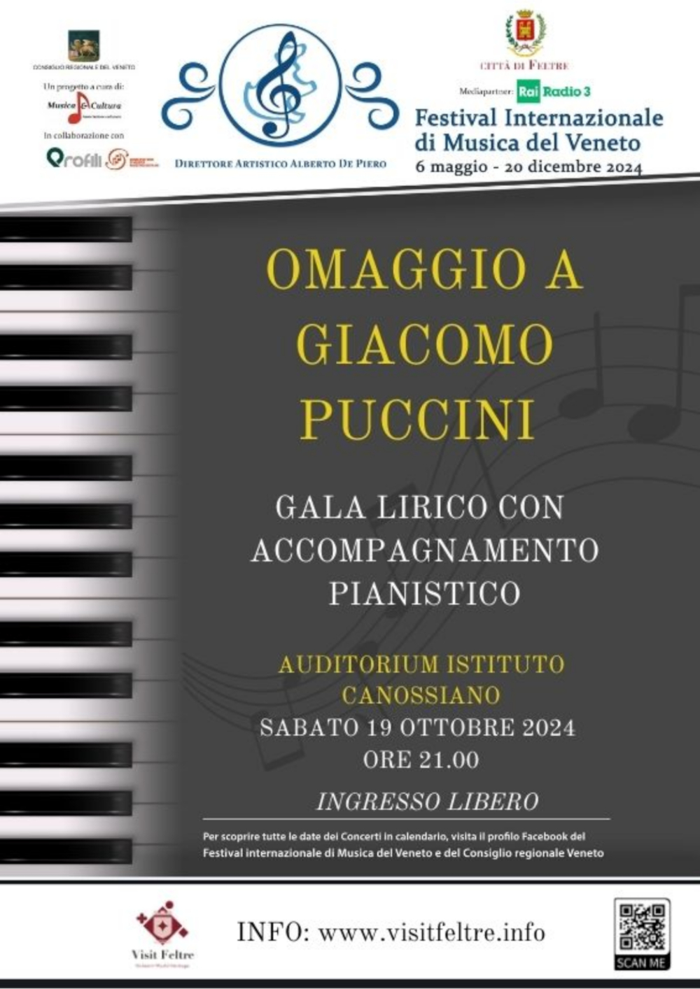 Locandina concerto omaggio a Giacomo Puccini