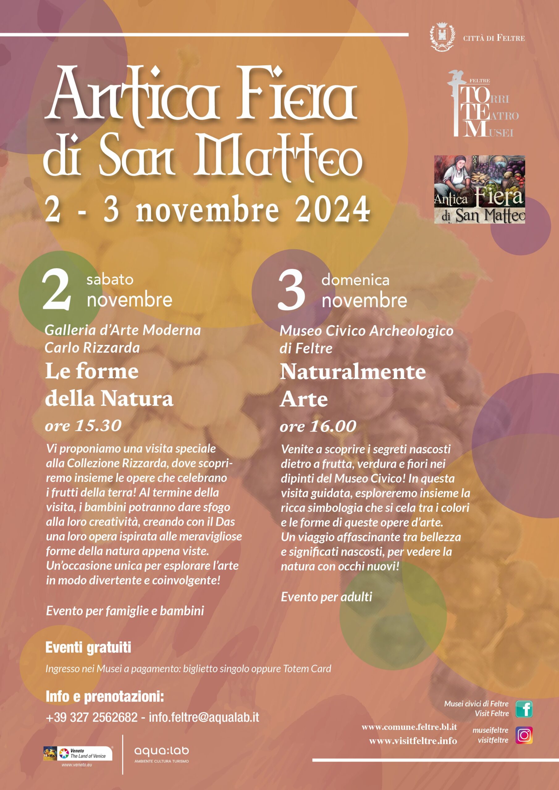 Fiera di San Matteo eventi 2-3 novembre Galleria Rizzarda e Museo Civico