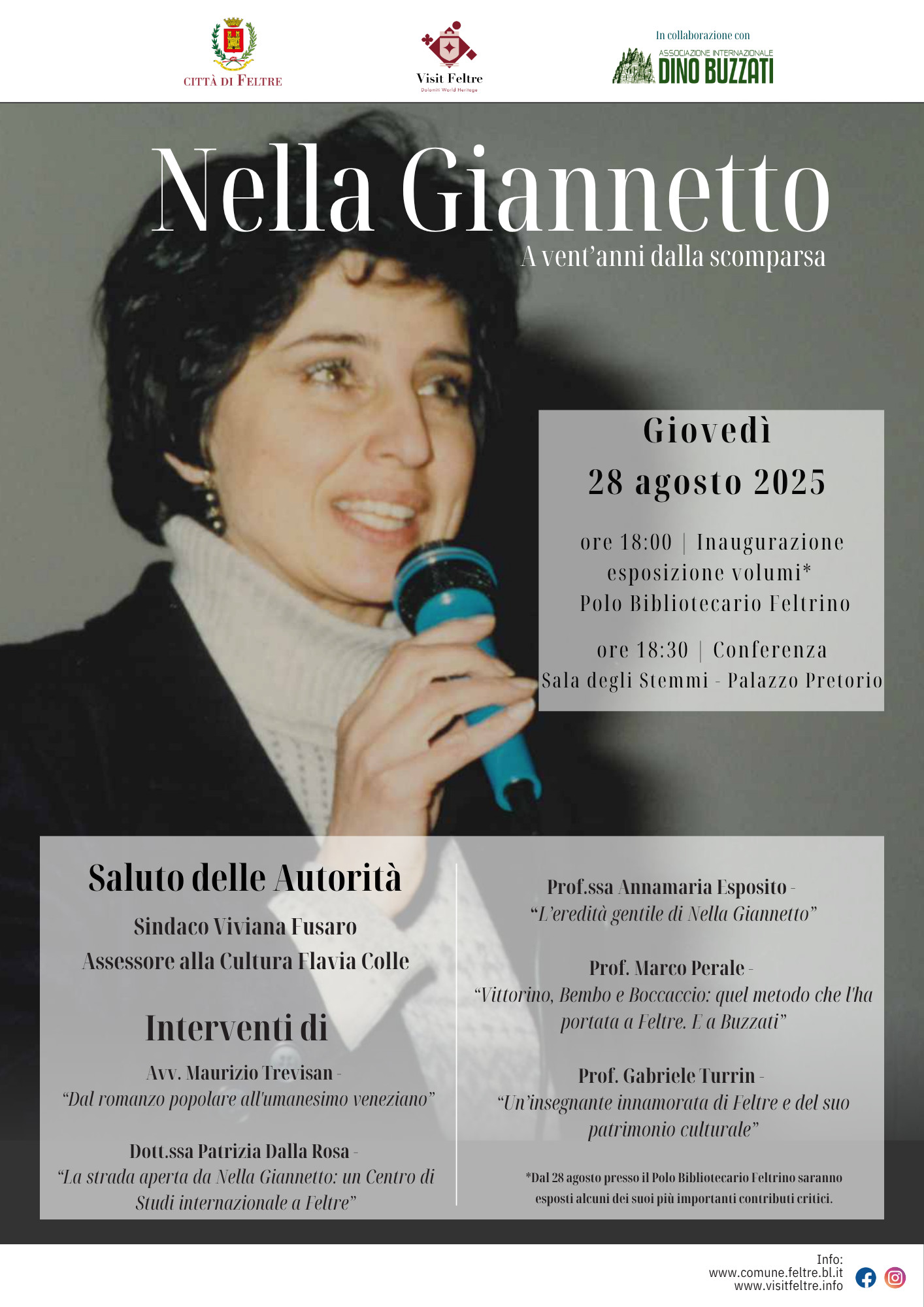 Nella Giannetto - A vent'anni dalla scomparsa - Locandina