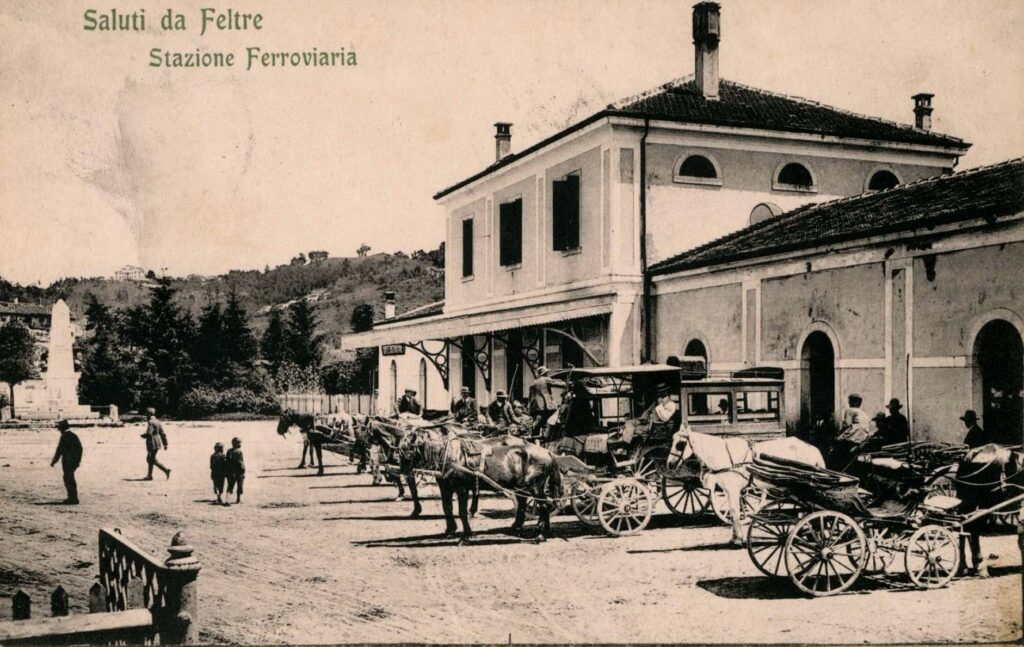 Cartolina Storica Feltre - Stazione Feltre