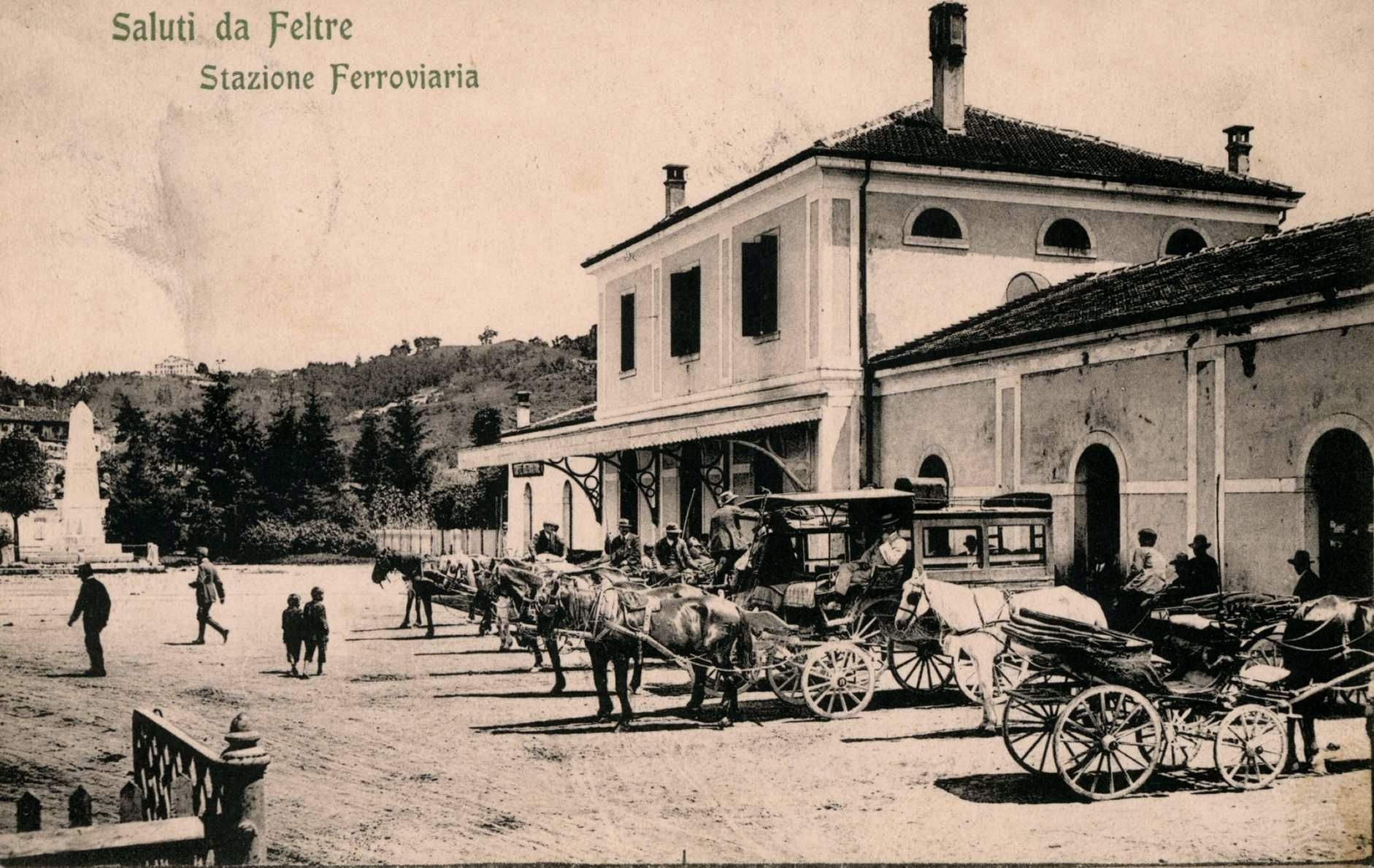 Cartolina Storica Feltre - Stazione Feltre