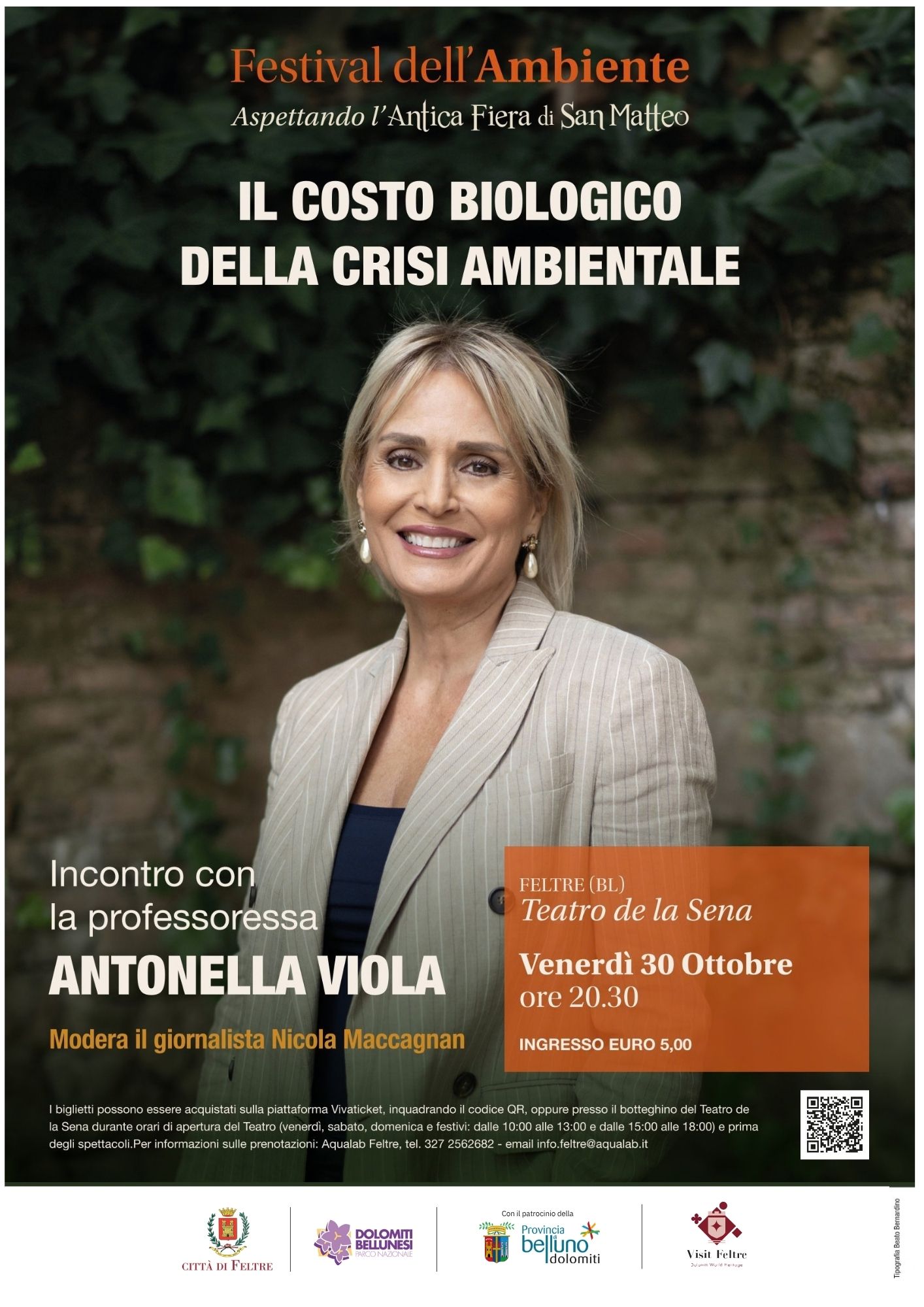 Locandina Festival dell'Ambiente - Evento 30/10/2026 - Il Costo biologico della crisi ambientale